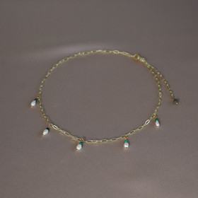 Drip Pearls Dinero - kaulakoru, malakiitti