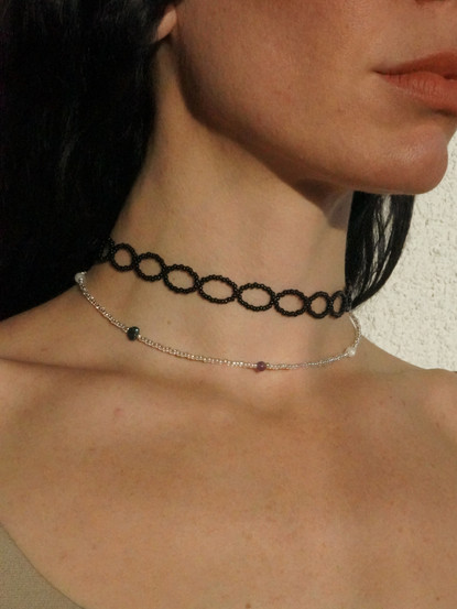 Veiled Grace Choker-kaulakoru, musta