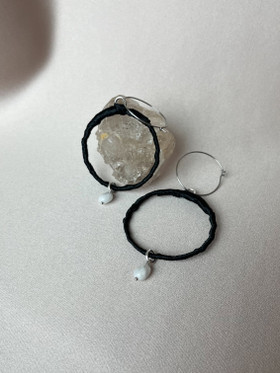 Lunar Shadow-korvakoru avattava rengas, kuukivi