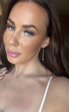 Saber-korvakorut, tiikerinsilmä-akaatti-aventuriini