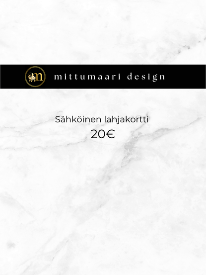 Lahjakortti 20 euroa