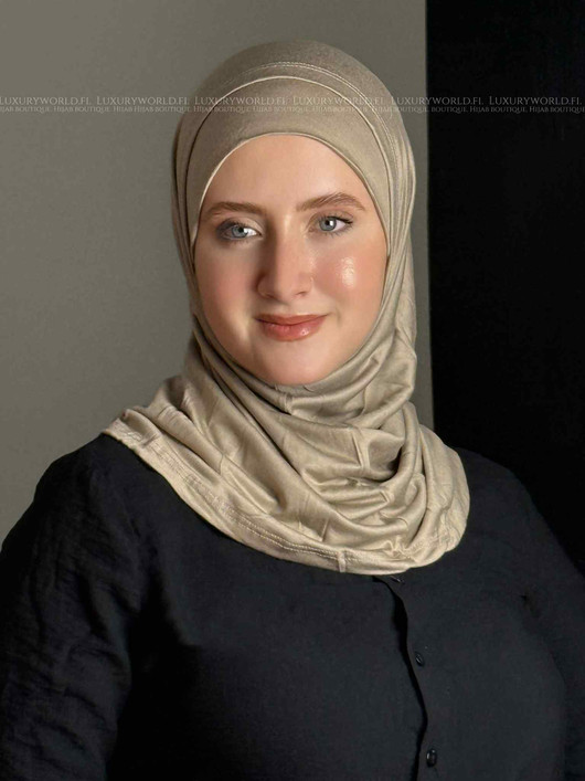حجاب الاميرة قطن - لون بيج 