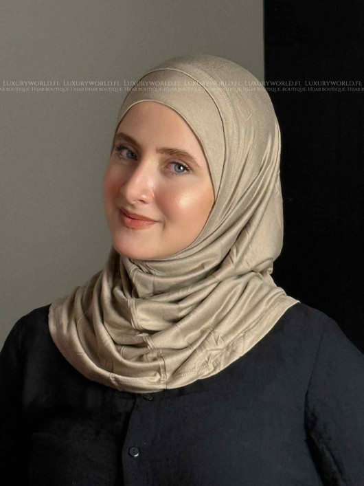حجاب الاميرة قطن - لون بيج 