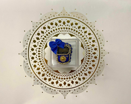 pearl tasbeeh & digital counter (Blue)