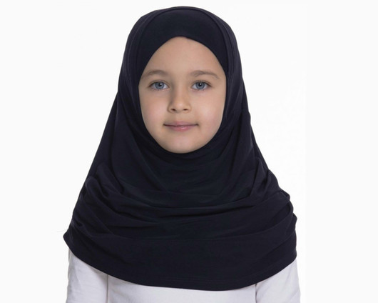 Lycra Girls hijab one piece - darkblue