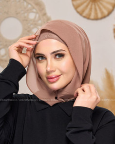 AILA MAGNETIC CHIFFON HIJAB - BEIGE
