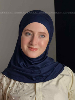 HIJAB AL AMIRA COTTON -  NAVY