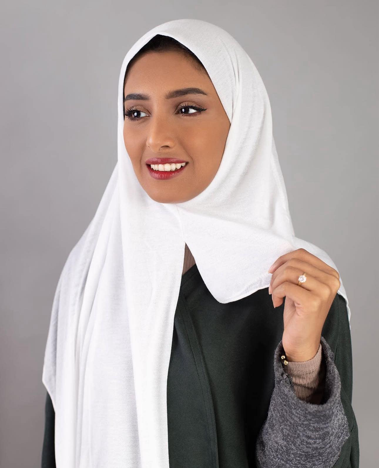 white instant hijab