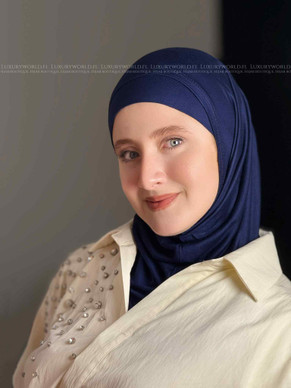 HIJAB AL AMIRA COTTON -  NAVY