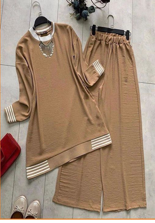 Turkish set shirt with pants -Beige