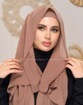 AILA MAGNETIC CHIFFON HIJAB - BEIGE