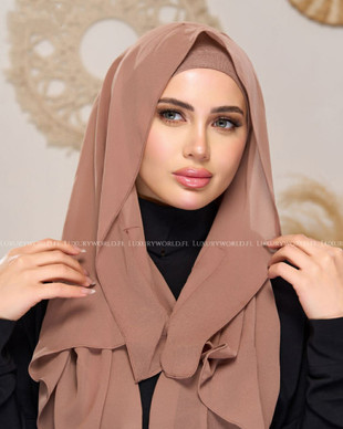 AILA MAGNETIC CHIFFON HIJAB - BEIGE