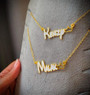 Gold plated white Crown Necklace 