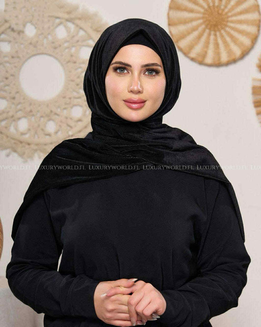 VELVET EASY HIJAB - BLACK