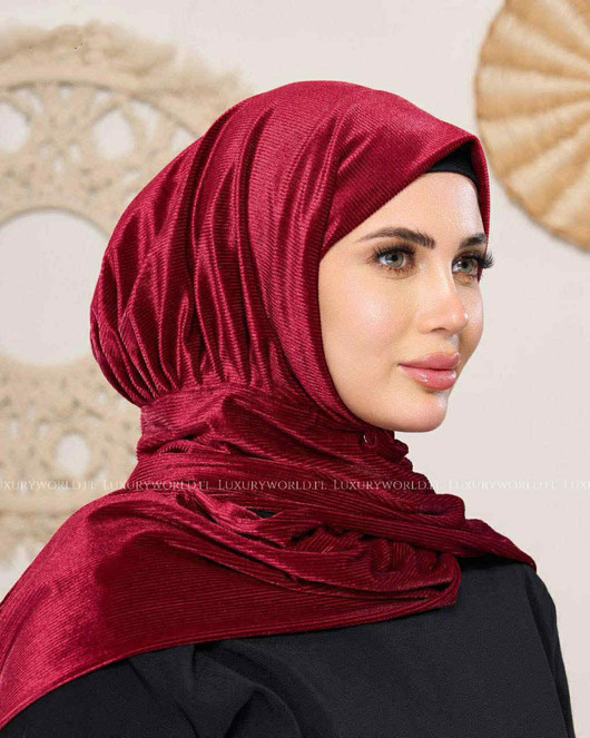 VELVET EASY HIJAB - RED