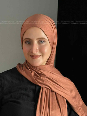 KUWAITI JERSEY SHAWL - PUMPKIN