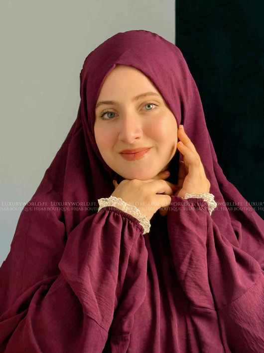 PRAYER WEAR I KHIMAR & SKIRT - BERRY