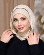 حجاب قطني عملي مع نينجا داخلي –بيج فاتح 