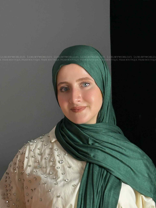 KUWAITI JERSEY SHAWL - SHADES OF GREEN