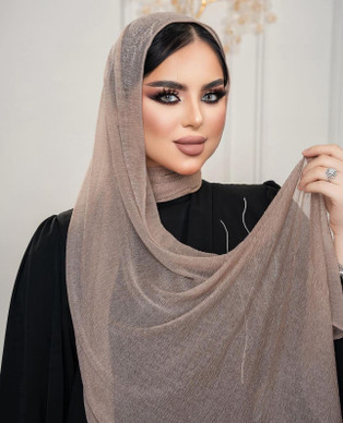 CASHMERE KUWAITI HIJAB- CHESNUT