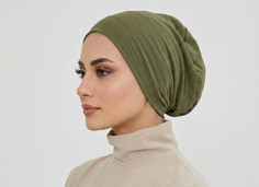 NO THREAD BONNET - SHADES OF GREEN  
