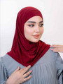 LYCRA ALAMERA HIJAB - DARK RED