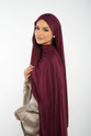 KUWAITI JERSEY SHAWL - DARK RED