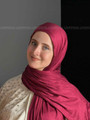 KUWAITI JERSEY SHAWL - DARK RED
