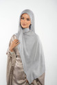 KUWAITI JERSEY SHAWL - LIGHT GREY