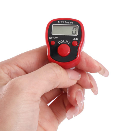 pearl tasbeeh Led & digital counter (Red )
