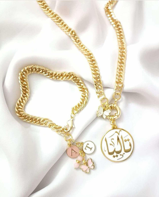 قلادة مطلية بالذهب موديل 466