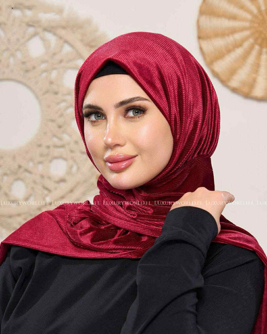 VELVET EASY HIJAB - RED