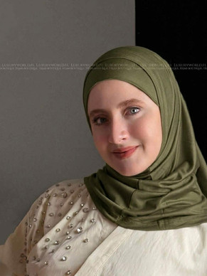 HIJAB AL AMIRA COTTON - ARMY GREEN