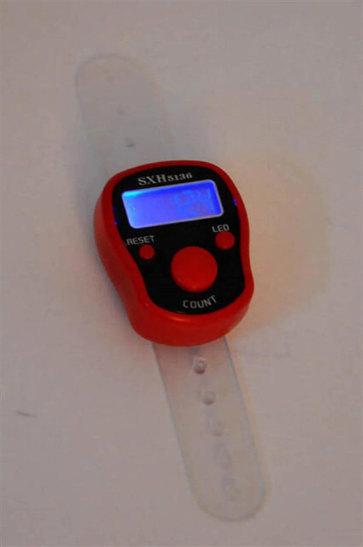 pearl tasbeeh Led & digital counter (Red )
