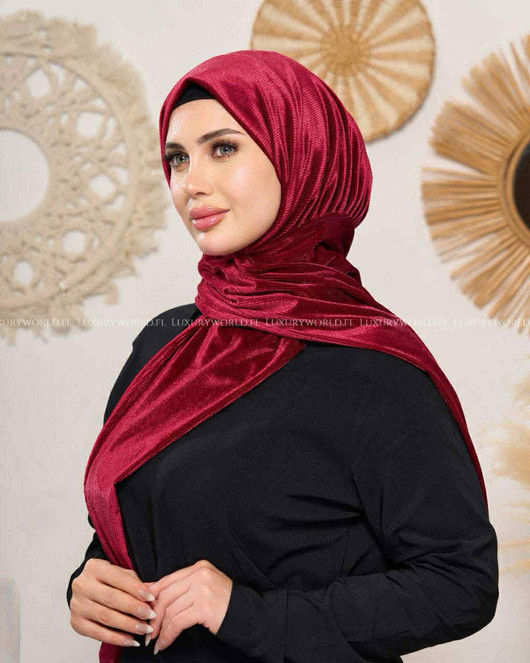 VELVET EASY HIJAB - RED
