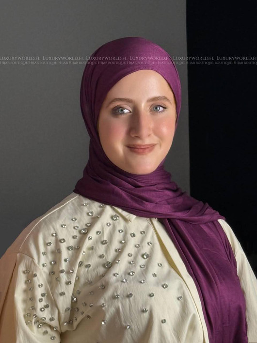 KUWAITI JERSEY SHAWL - Mulberry