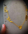  Gold-plated- “Family custom name” Heart Necklace