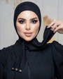 حجاب طباقة قطن -أسود