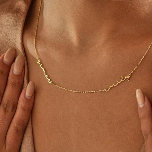 Goldplated couple nacklace ( Eng. name)