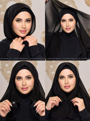 AILA MAGNETIC CHIFFON HIJAB - BLUE 