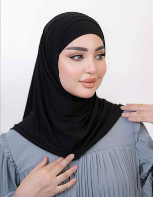 LYCRA ALAMERA HIJAB - BLACK