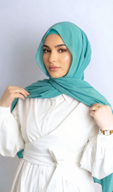 Kuwaiti Chiffon Hijab – Green Shades Collection