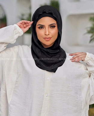 EASY SCARF & MATCHING UNDERSCARF - BLACK