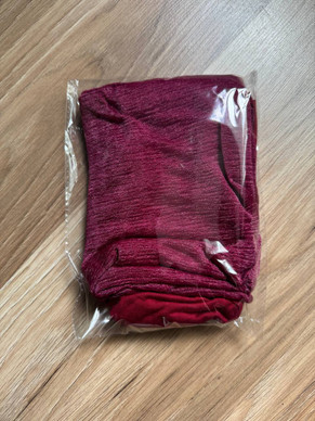 EASY SCARF & MATCHING UNDERSCARF - BURGUNDY 