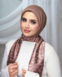  طباقيه قطن مع شريطين ساتان  بيج