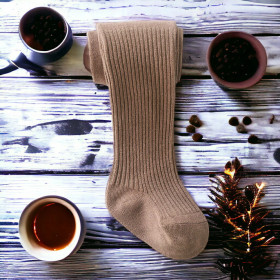 Laadukkaat Annie & Charles® ribbisukkahousut lapselle  - väri kaakao