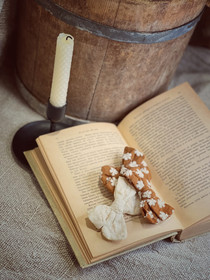 Rusettipinnit lapselle- 2 kpl paketti - puuvillabrodyyria