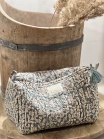 Boho-chic toilettipussi Goa blue green