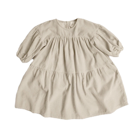 Beige Inez vakosamettimekko lapsille