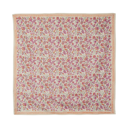 Papaya orange - puuvillahuivi värissä, koko 60x60 cm